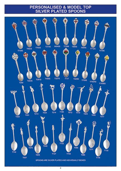 gift ware personalised silver plated spoons