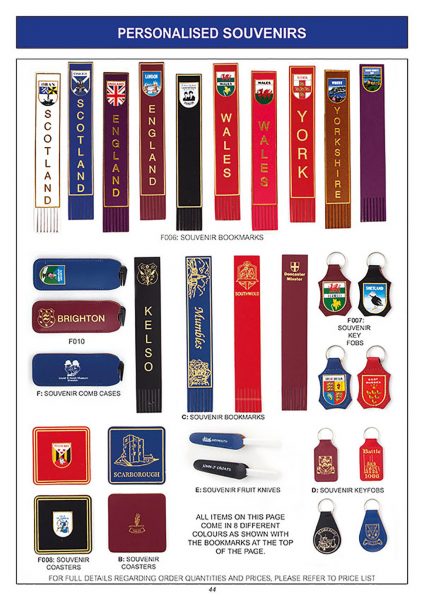 personalised souvenirs bookmarks