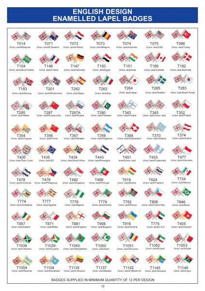15-english-design-enamelled-lapel-badges