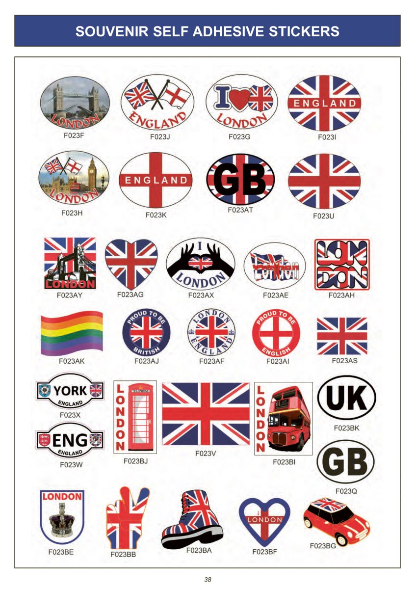 Union Jack Flag Great Britain United Kingdom Sticker Self Adhesive