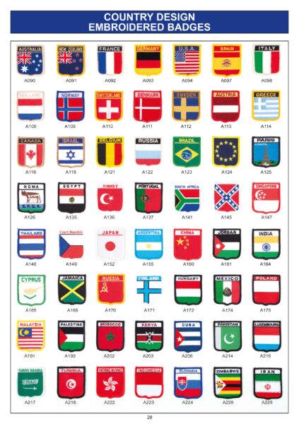 28-country-design-embroidered-badges