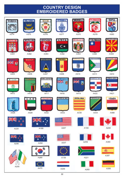 30-country-design-embroidered-badges